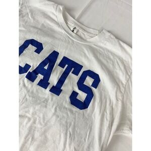 Tultex Cats Graphic Print Crew Neck Short Sleeve T Shirt White Medium